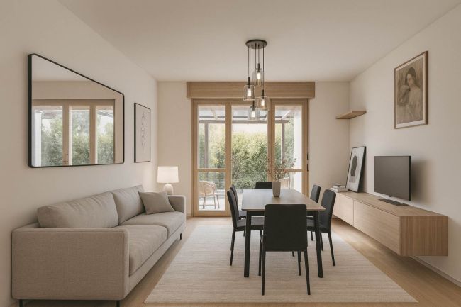 Trilocale al piano terra con ampio giardino, box e cantina – Lago di Garda